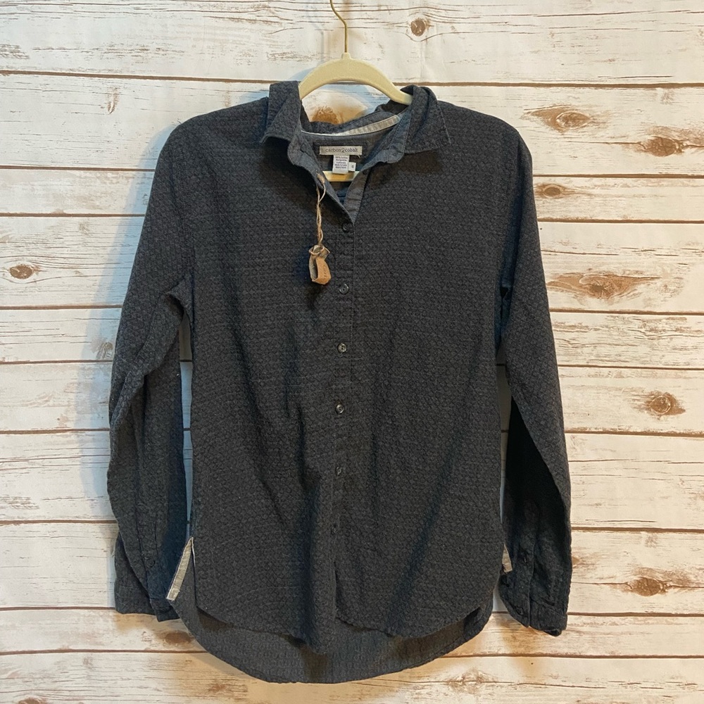 NWT Carbon 2 Calbot gray button down size small